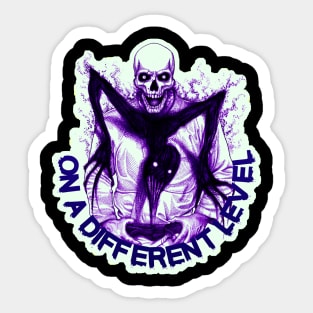 On a different level - boogeyman skull Sticker